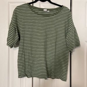 $5 ADD ON Gap Green Striped casual top